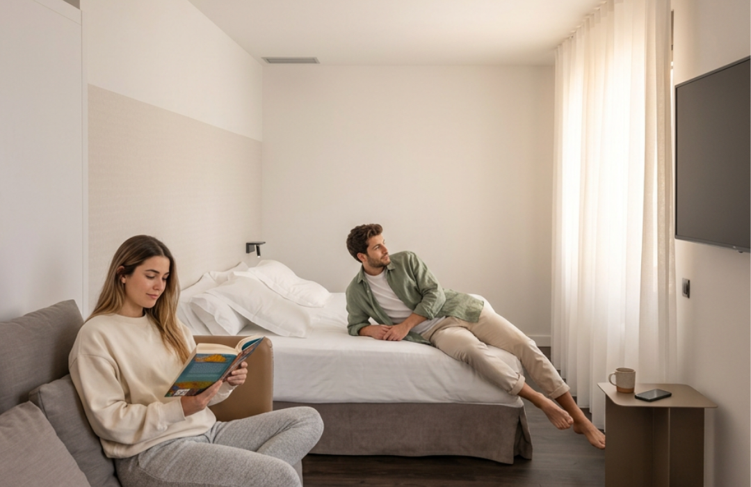 Hotel cèntric a Girona, a 5 minuts a peu de l’estació de tren, AVE i autobusos